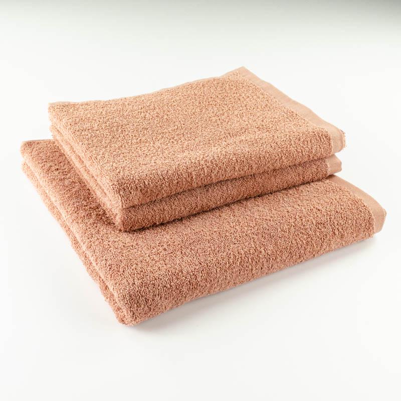 Набор махровых полотенец GM Textile 400 г/м2 3 шт. Темно-бежевый (rm400-k140x90-dbeg)