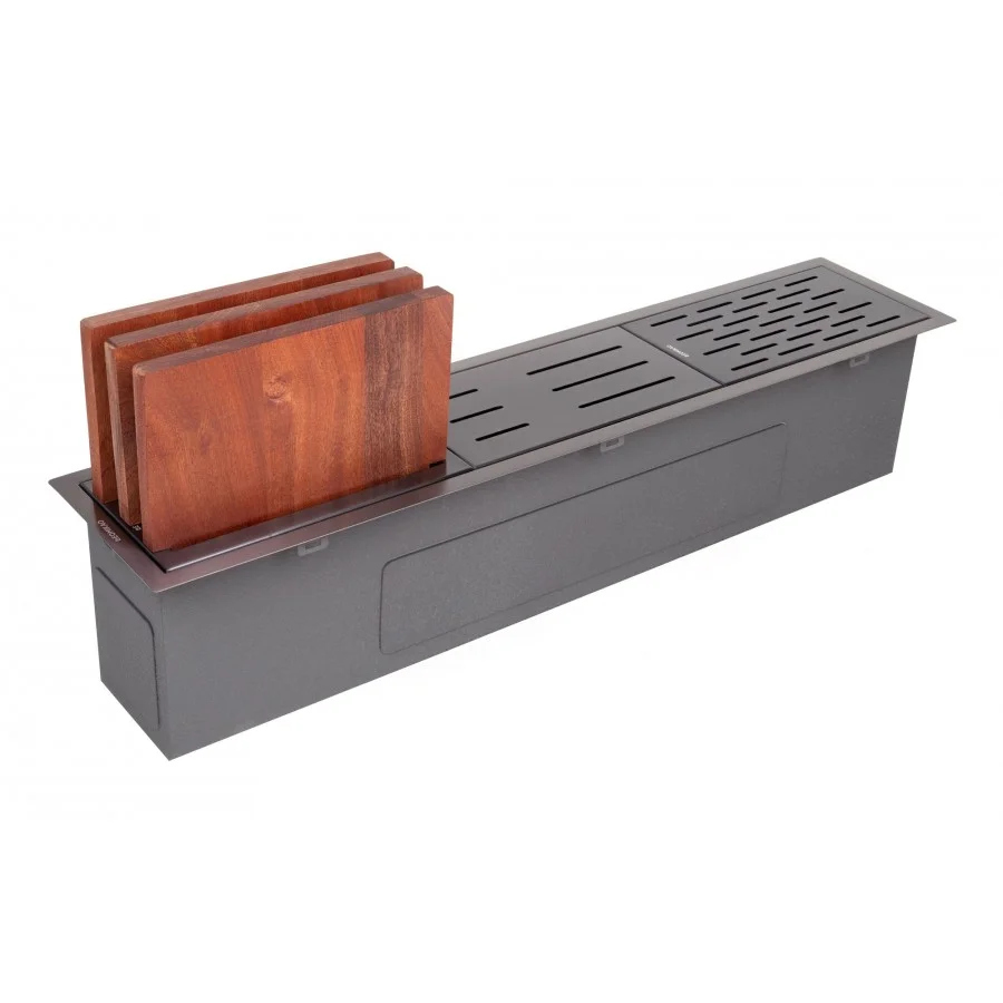 Сушка-органайзер вбудована LEOMIKAO ML-01 GM PVD вороняна сталь (000346) - фото 2 Сушка-органайзер вбудована LEOMIKAO ML-01 GM PVD вороняна сталь (000346) - фото 2