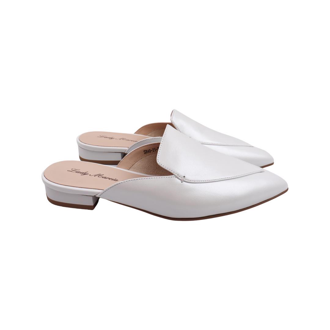 Шлепанцы женские Lady Marcia из кожи р. 37 Перламутровый (229-22LSHC)