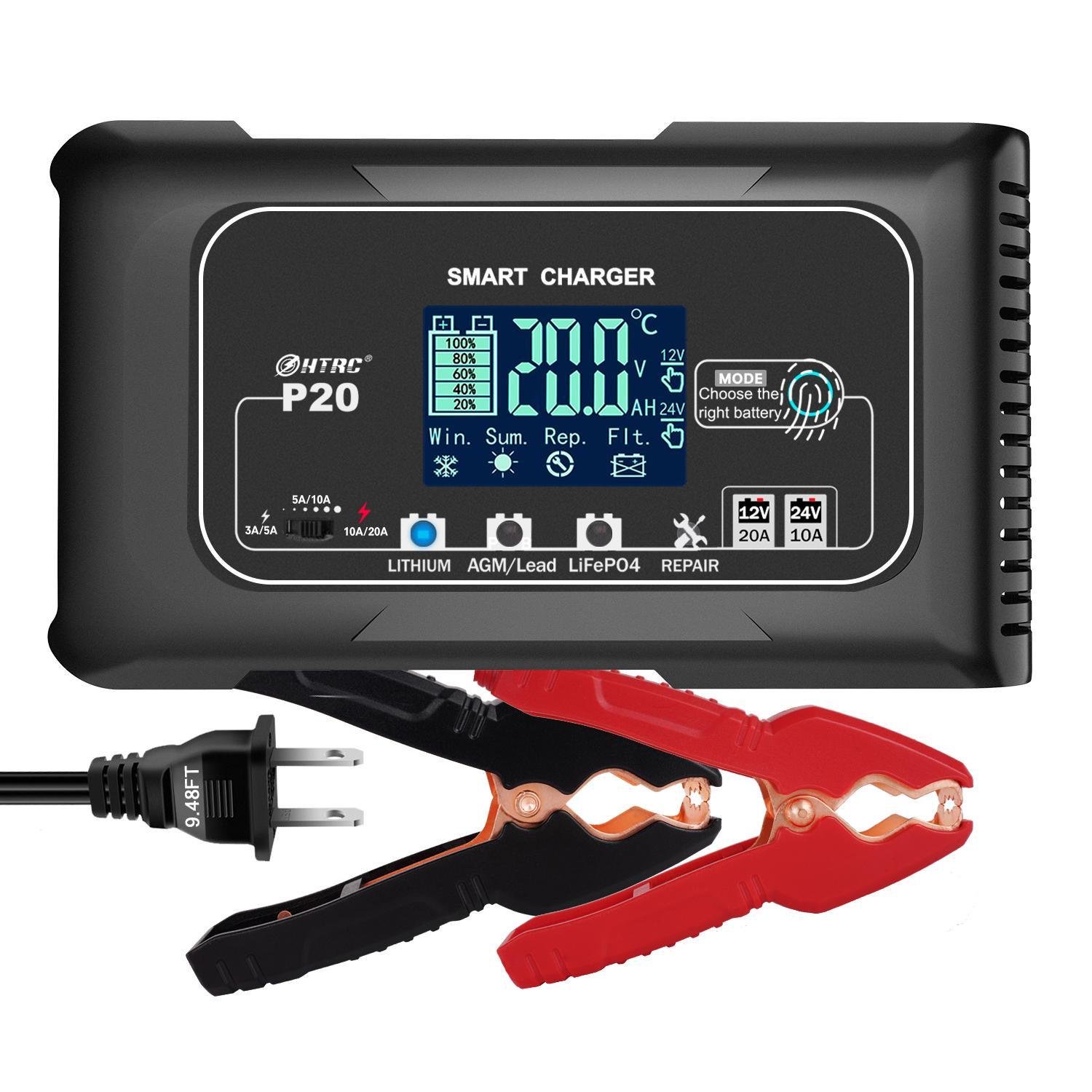 Зарядное устройство автомобильное импульсное lifepo4 AGM/GEL/АКБ 12/24 В 20 А (YTR102181258) Зарядное устройство автомобильное импульсное lifepo4 AGM/GEL/АКБ 12/24 В 20 А (YTR102181258)