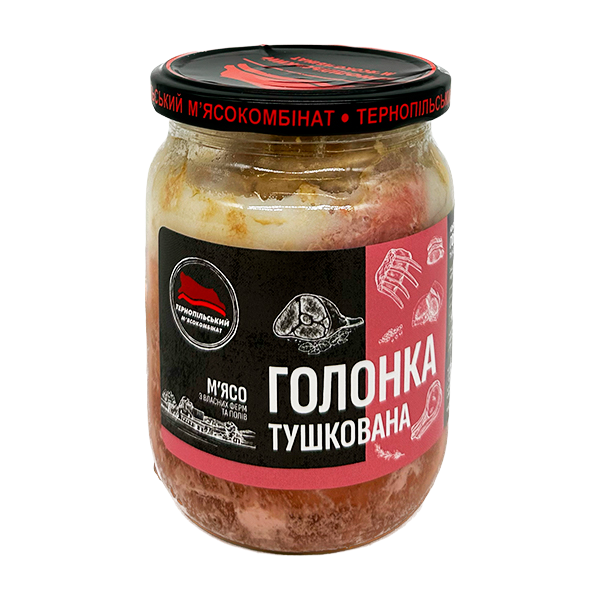 Мясные консервы Тернопільський м'ясокомбінат "Свинина тушкована" 500 г (23573823)