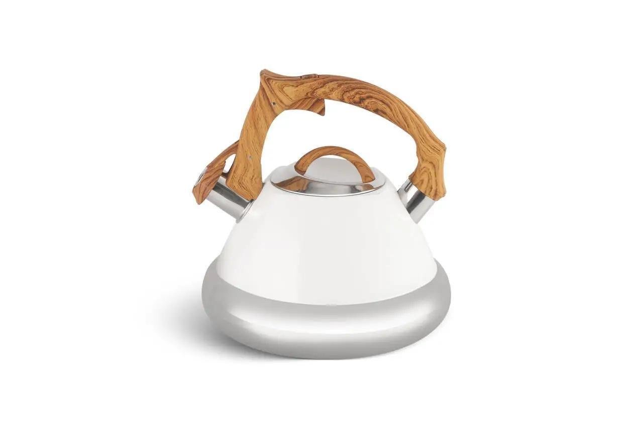 Чайник с свистком для индукционных плит Edenberg EB-8823 из нержавеющей стали 3 л Белый (2530556737)