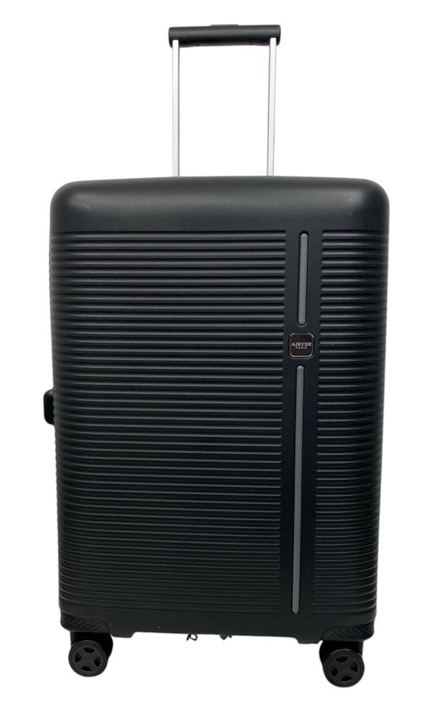 Чемодан средний Airtex 252 полипропилен M Черный - фото 8