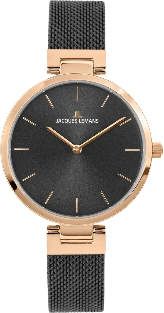 Наручные часы женские Jacques Lemans Elegance 1-2110J со стальным корпусом WR 50 м и черным циферблатом Наручные часы женские Jacques Lemans Elegance 1-2110J со стальным корпусом WR 50 м и черным циферблатом