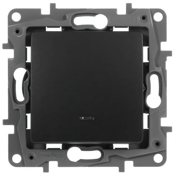 Переключатель Legrand Etika с подсветкой Антрацитовый (25877221)