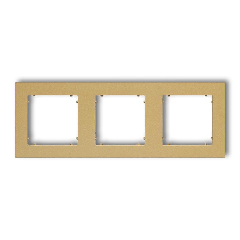 Рамка тройная универсальная Karlik Mini Золотистый (29MR-3)