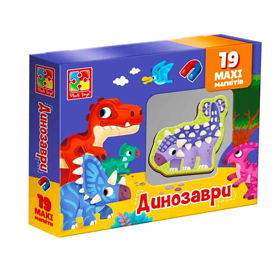 Набір магнітів Vladi Toys MAXI Динозаври VT3106-23 19 шт (RLT24796)