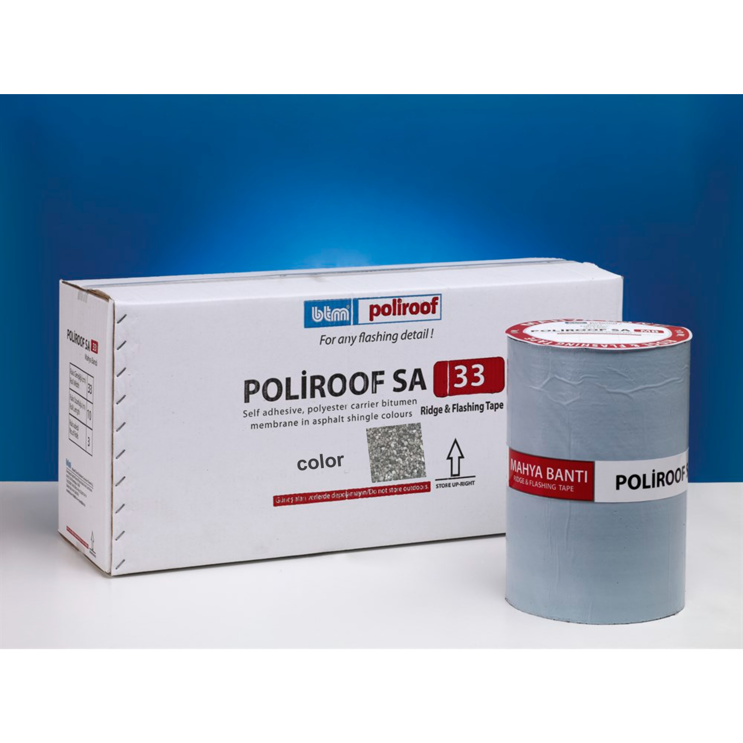 Самоклеящаяся лента Polyroof SA MB под битумную черепицу для конька/примыкания/ендовки 33 см х 10 м Дым - фото 1 Самоклеящаяся лента Polyroof SA MB под битумную черепицу для конька/примыкания/ендовки 33 см х 10 м Дым - фото 1