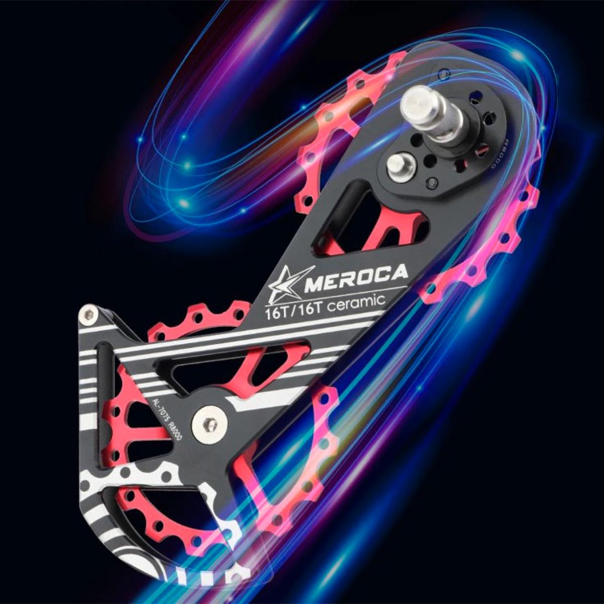 Лапка заднего переключателя MEROCA RD-R8700 OSPW для Shimano 5800/5700/4600/4700/105/6600/Tiagra алюминиевая Черный/Красный (MRS-RD-R8700-3701UA) - фото 6