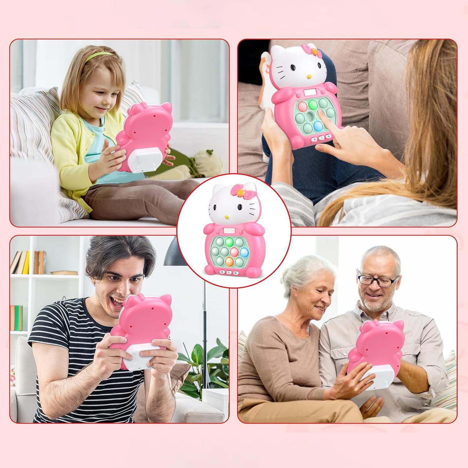 Интерактивная игрушка Quick Push Game Pop It Hello Kitty 999 уровней White/Pink (20374886) - фото 3