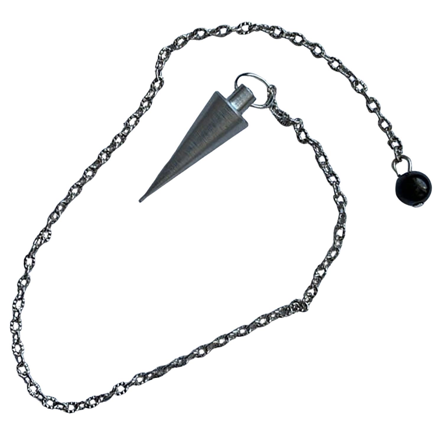 Маятник биолокационный металлический дюраль с цепочкой и шунгитовым шариком (87250)