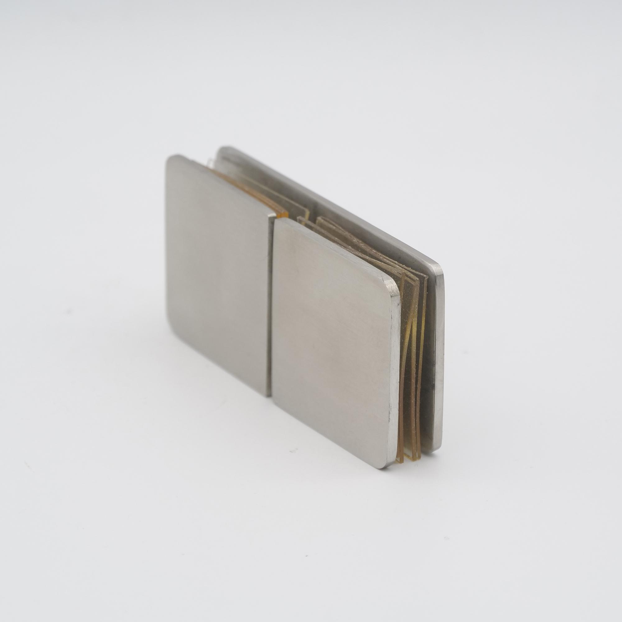 Стеклодержатель стекло/стекло 180 градусов матовая нержавеющая сталь - фото 3 Стеклодержатель стекло/стекло 180 градусов матовая нержавеющая сталь - фото 3