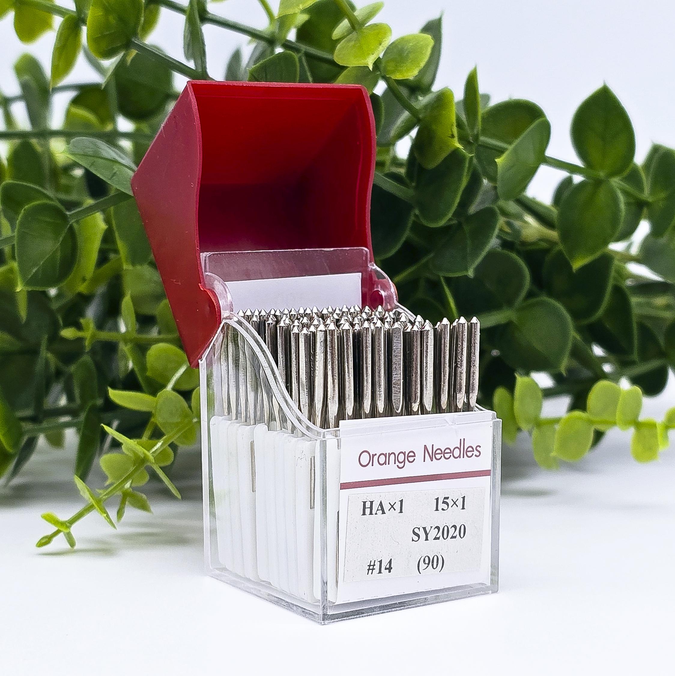Иглы Orange Needles для бытовых швейных машин HAx1 SY2020 15x1 #14/90 / в упаковке 100 шт.
