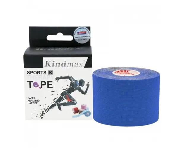 Тейп кинезиологический Kindmax 5 см х 5 м Синий (ДА-00034)