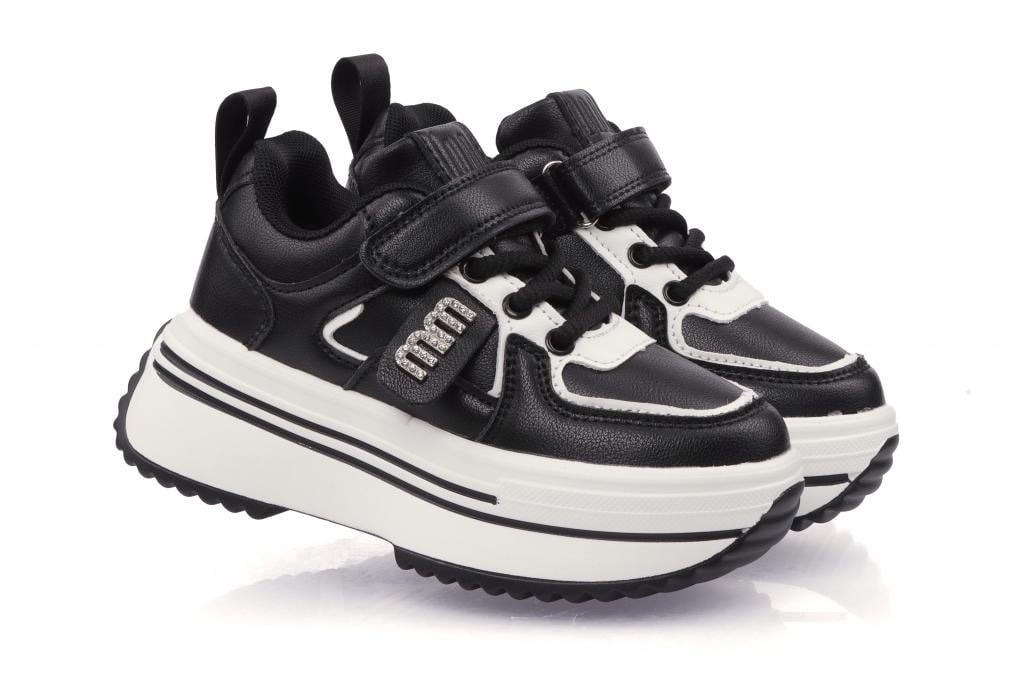 Кросівки для дівчаток р. 32 Чорно-білий (953)