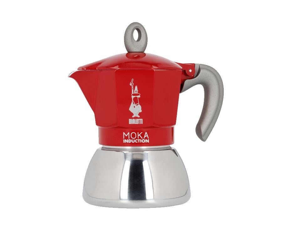 Гейзерна кавоварка Bialetti New Moka Induction на 4 чашки Red (0006944)