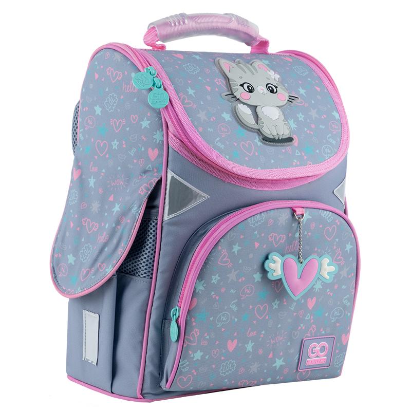 Рюкзак ортопедический для девочки GoPack Education GO24-5001S-4 Too Cute каркасный Серый