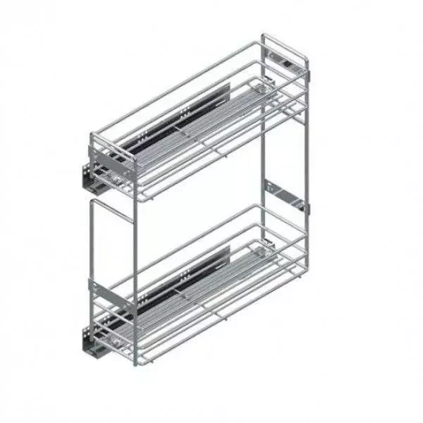 Карго Starax на 2 полиці праве з напрямними часткового висування Blum 3/4 150 мм Хром (S-2209) - фото 2