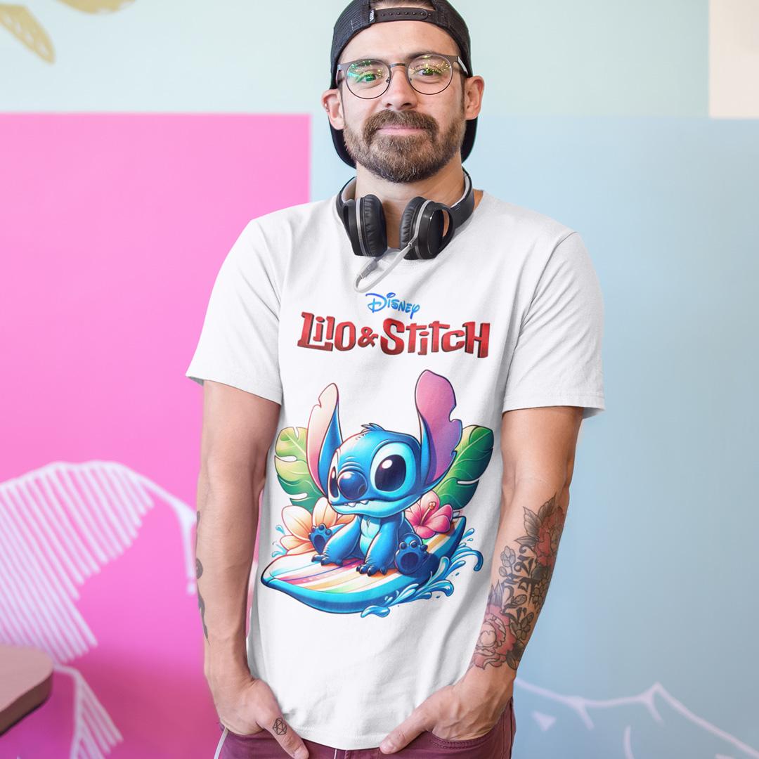 Футболка унисекс Stitch Surfer 4XL Белый (0000009375)