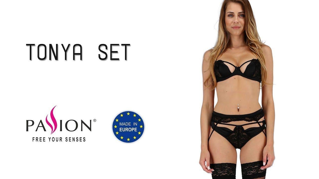 Комплект нижнего белья Passion Exclusive TONYA SET S/M Black - фото 4