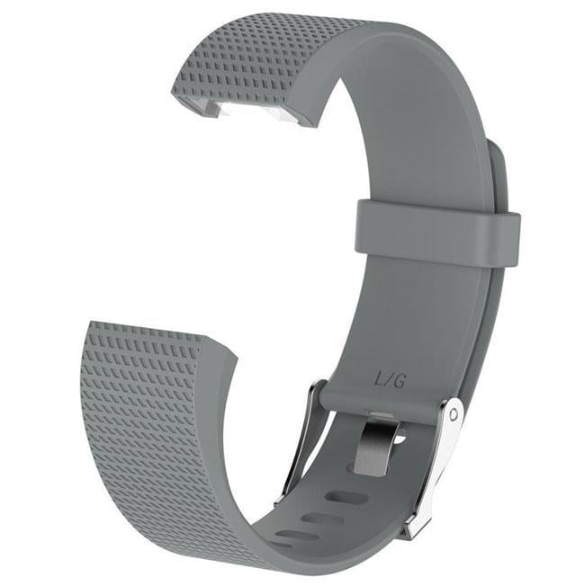 Силіконовий ремінець для фітнес браслета Fitbit Charge 2 Grey (660836583) - фото 4