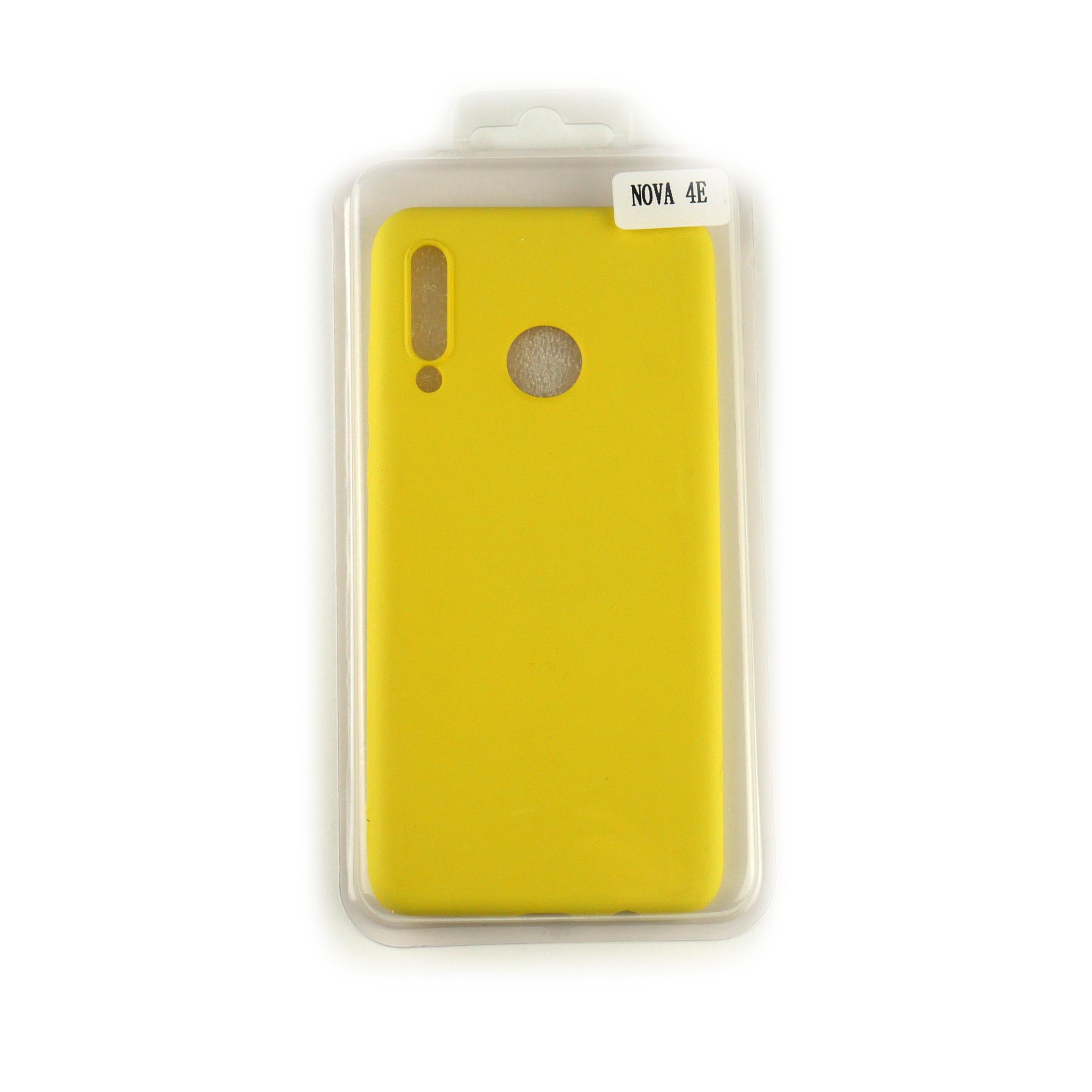 Чехол Silicone Case Full Cover Huawei Nova 4e Желтый