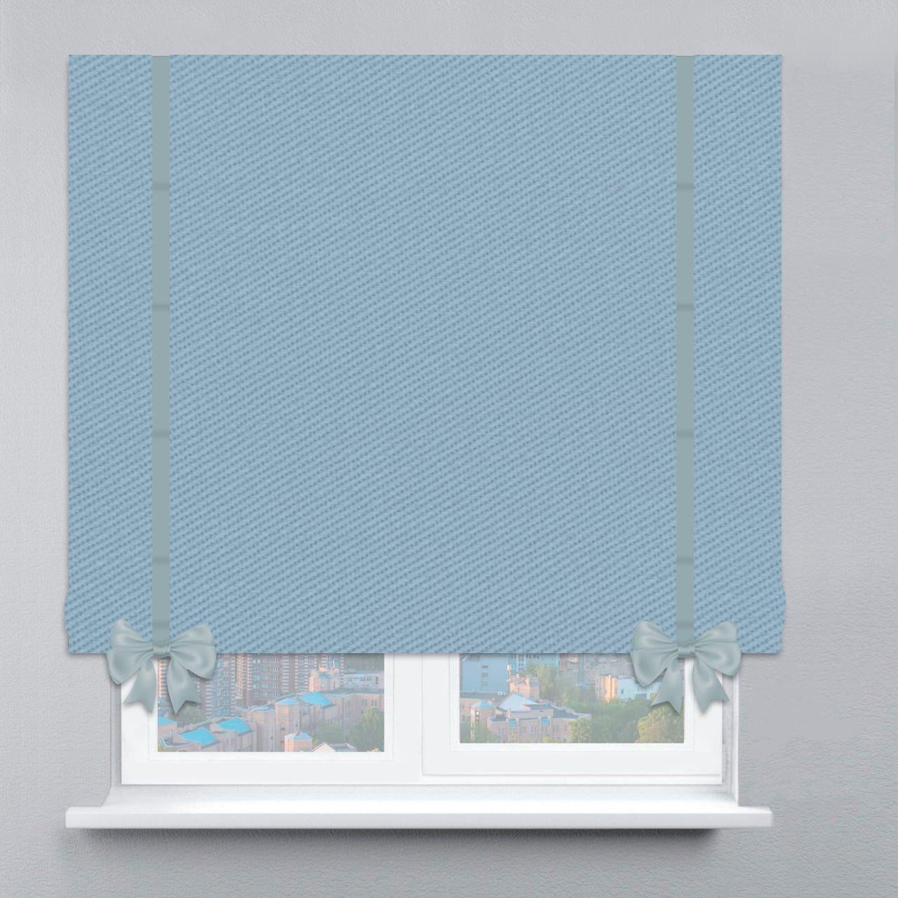 Римская штора с цепочным карнизом блэкаут с лентой и бантом 200х170 см Голубой