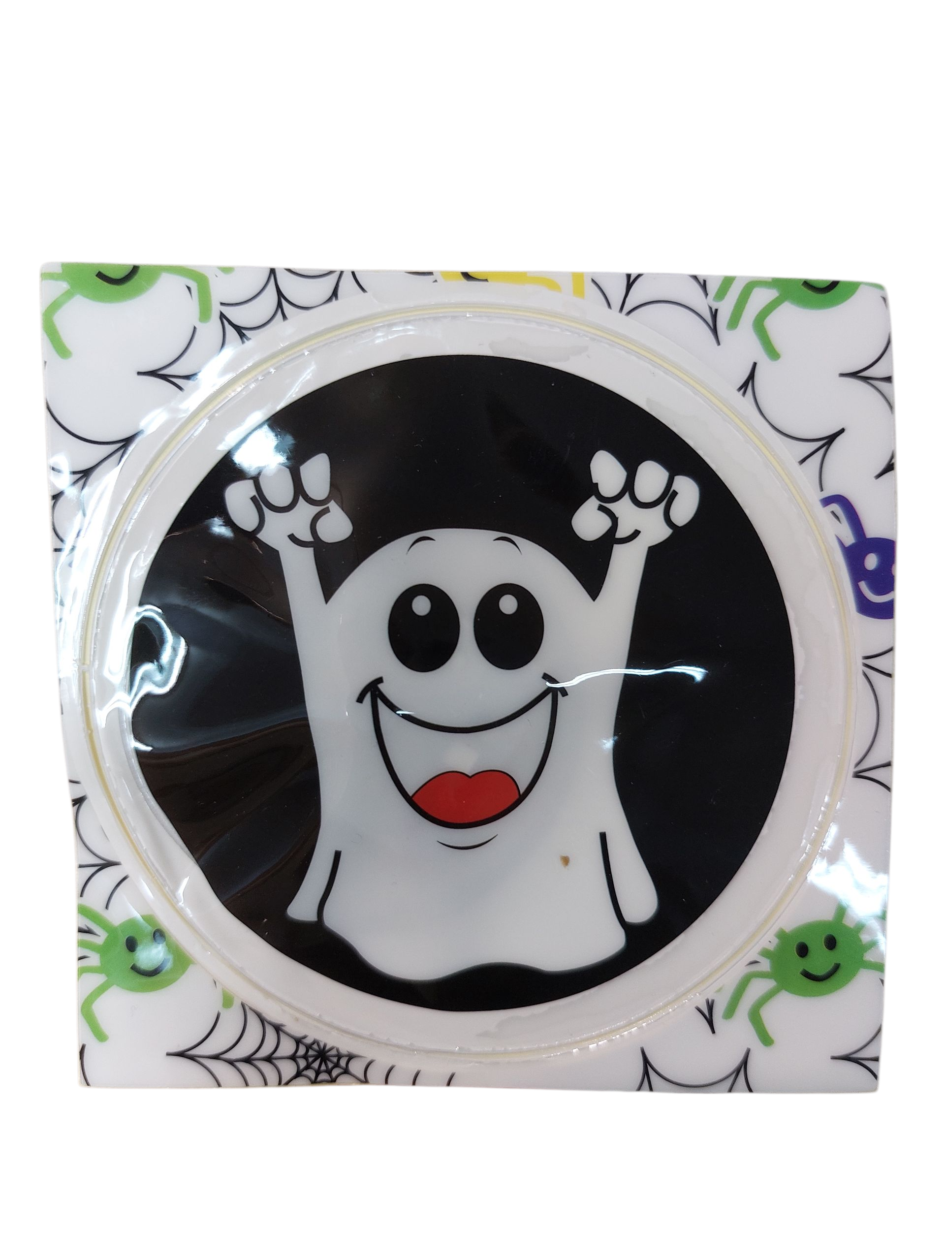 Наклейка для Хэллоуин Призрак 8 см Бело-черный (026183)