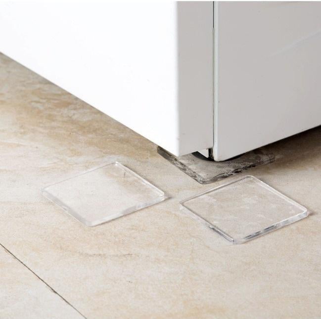 Подкладки нескользящие из силикона самоклеящиеся для шумопоглощения и стабилизации мебели 4 шт. Прозрачный (R9450) - фото 4