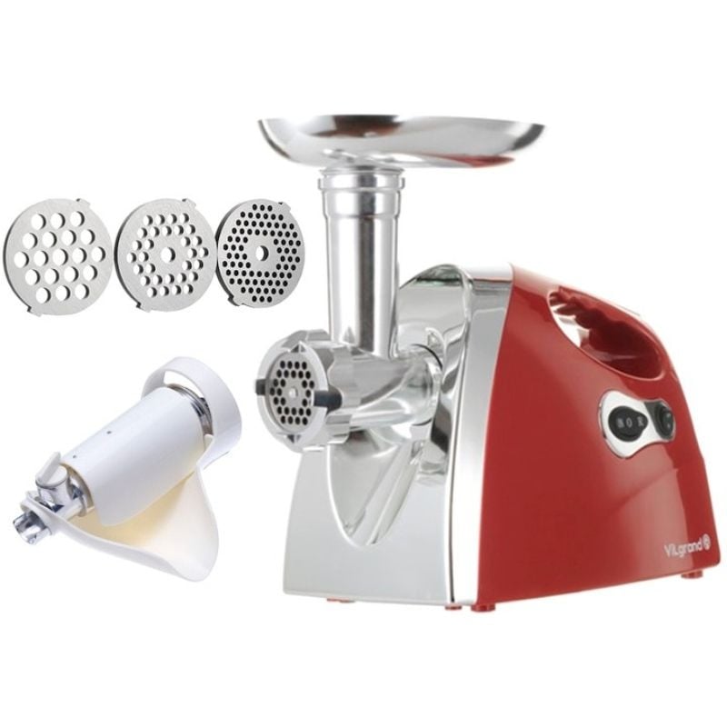 Мясорубка электрическая ViLgrand V203-BRMG с насадкой соковыжималка 2000 Вт Red (tf7321) - фото 7 Мясорубка электрическая ViLgrand V203-BRMG с насадкой соковыжималка 2000 Вт Red (tf7321) - фото 7