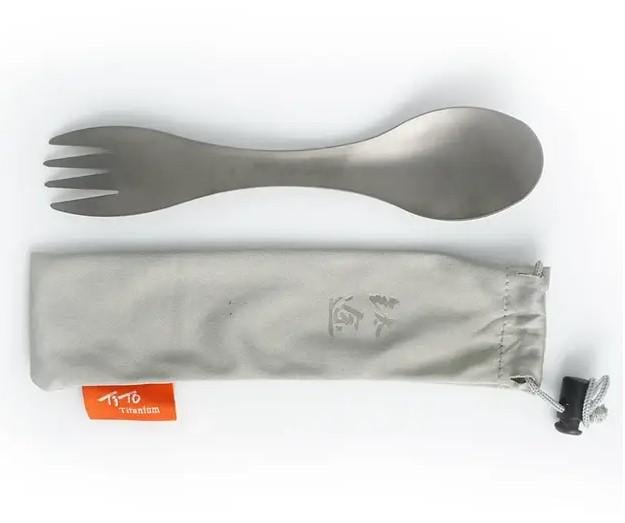 Ложка-вилка титановая TiTo Titanium 2в1 (AWN-00218)