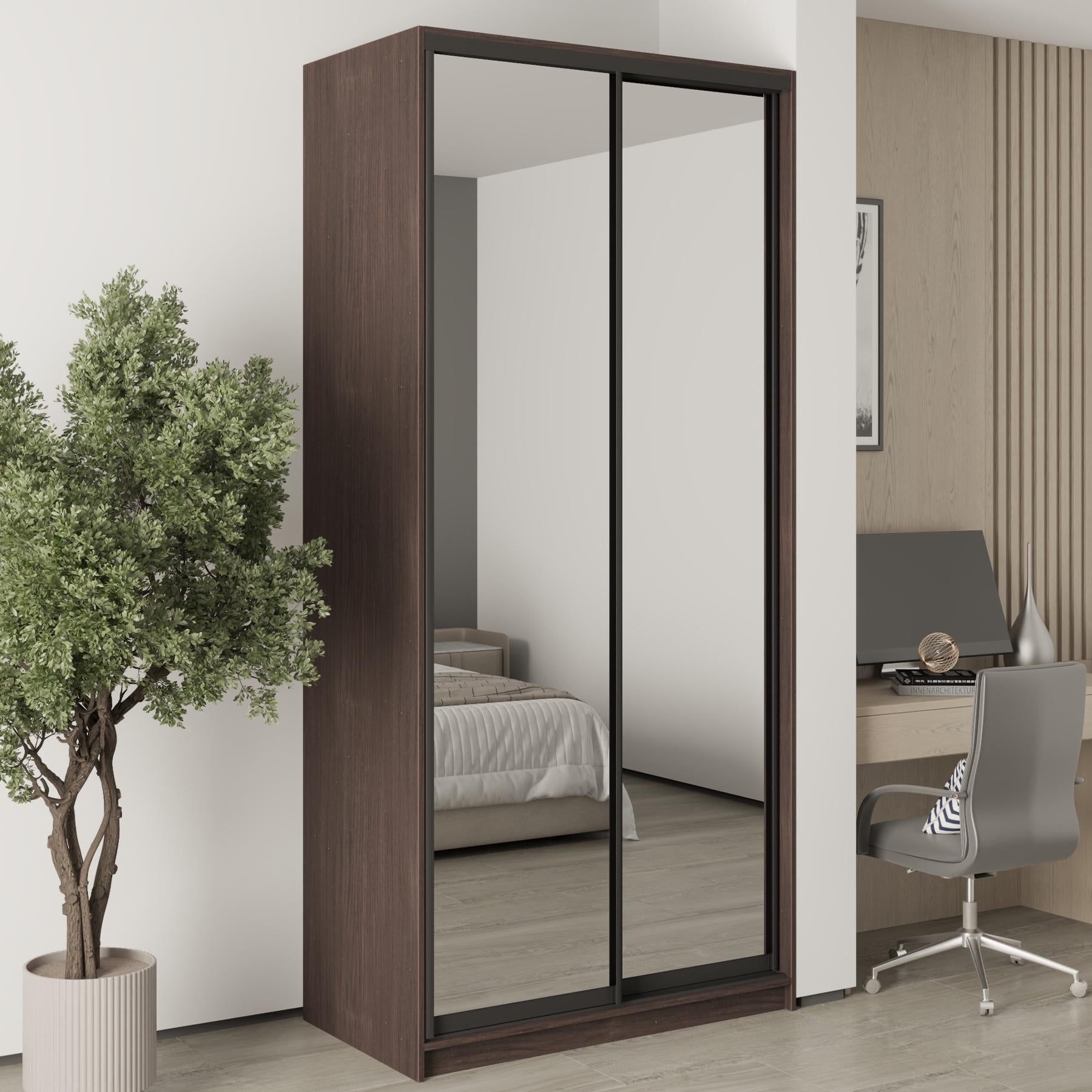 Шкаф-купе двухдверный MebelStar Стандарт BG 2 зеркала 110x60x240 см Дуб ристрето (MBS-10400)