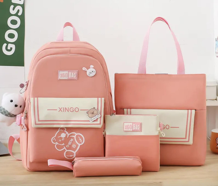 Школьный рюкзак для девочки XGO BAG 4в1 рюкзак/шоппер/пенал/сумочка Розовый - фото 8 Школьный рюкзак для девочки XGO BAG 4в1 рюкзак/шоппер/пенал/сумочка Розовый - фото 8