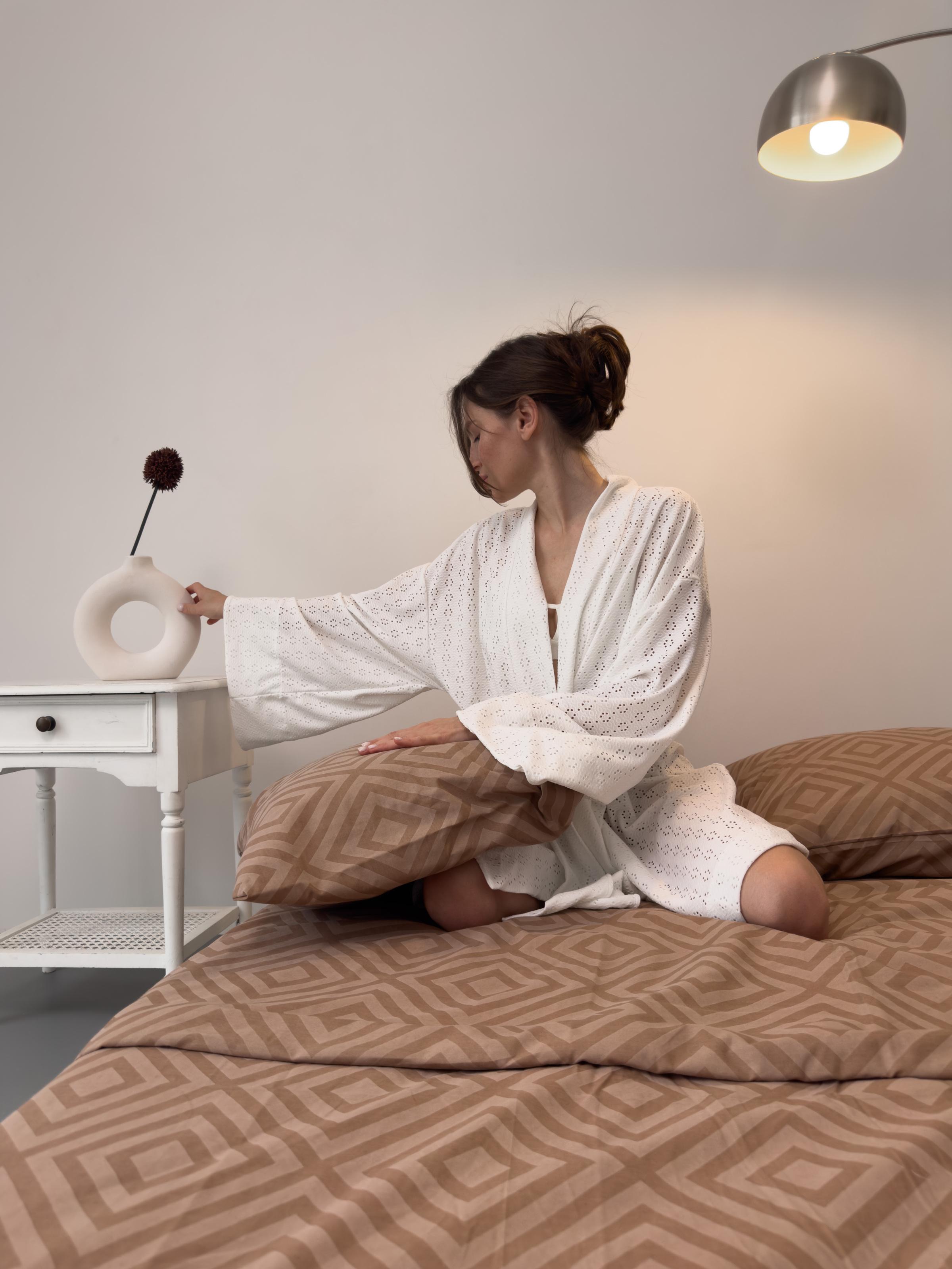 Комплект постельного белья евро Amore GLux-141 бязь Песочный (KPB-Ae-Glux-141natural(50x70)_) - фото 8 Комплект постельного белья евро Amore GLux-141 бязь Песочный (KPB-Ae-Glux-141natural(50x70)_) - фото 8