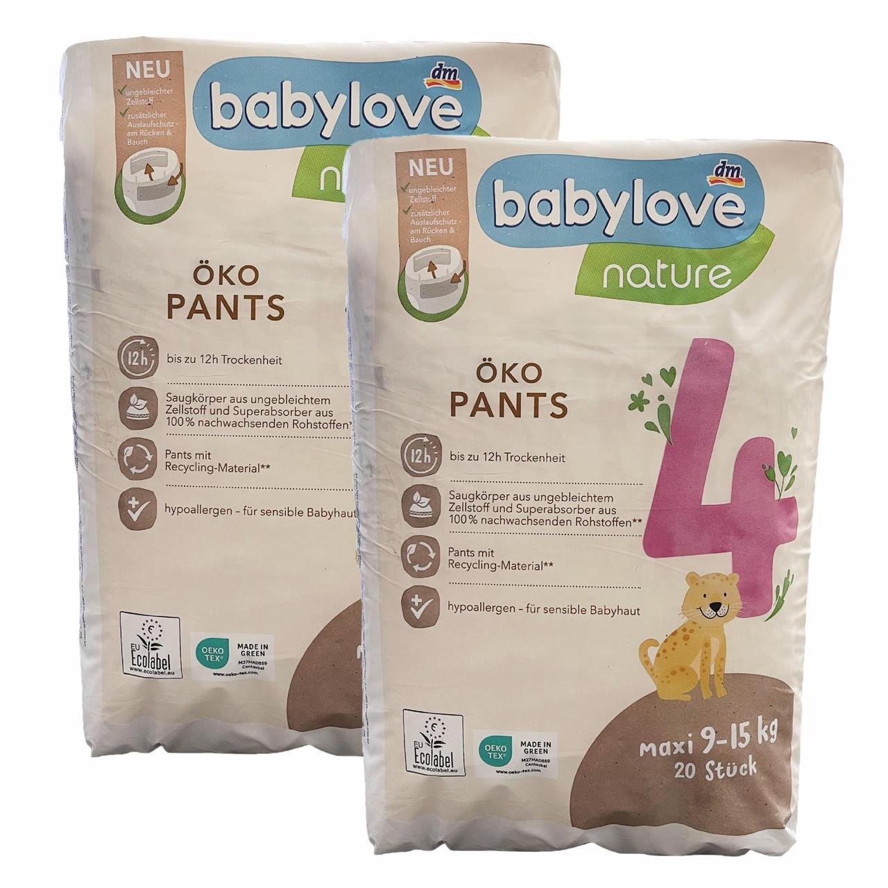 Підгузки-трусики Babylove Nature 4 9-15 кг 40 шт. (2490086251)
