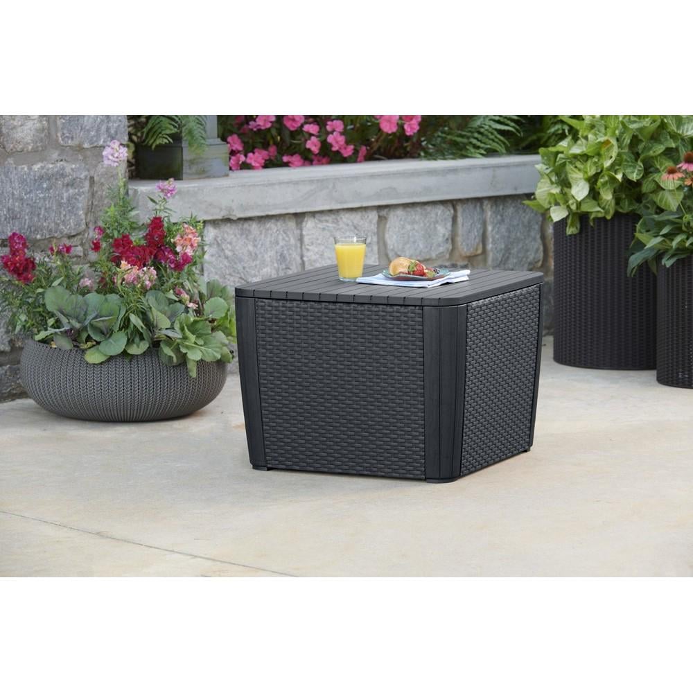 Стол-ящик садовый Keter Luzon Plus Графитовый (241664) - фото 13