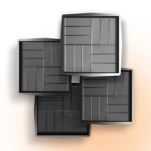 Форми для тротуарної плитки Верес-2007 Паркет гладкий 500х500 мм 4 шт. (1220104-3314)