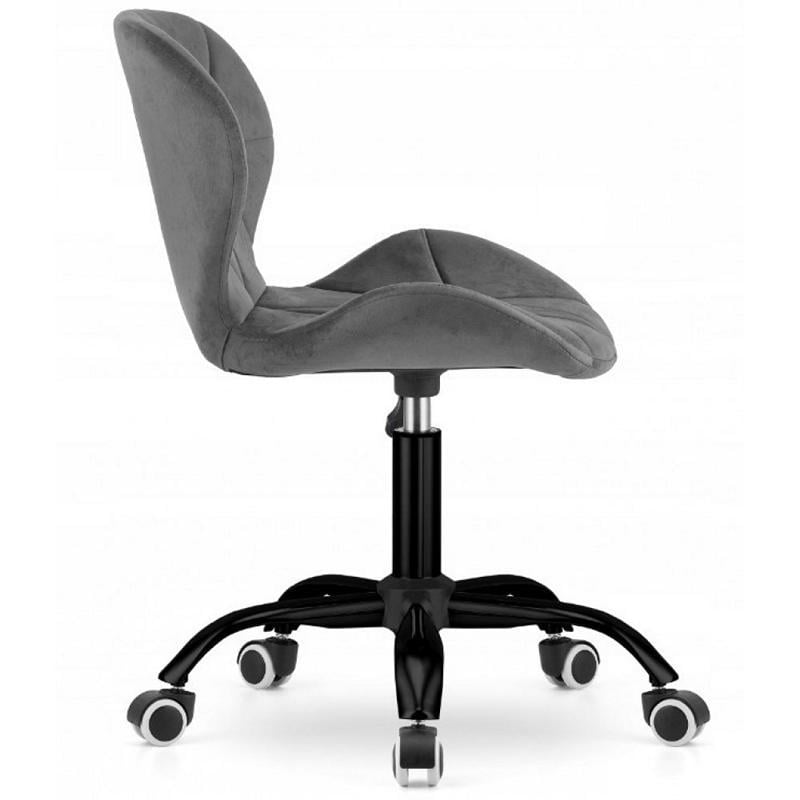 Кресло на колесах велюр Серый/Черный (333270) - фото 4 Кресло на колесах велюр Серый/Черный (333270) - фото 4