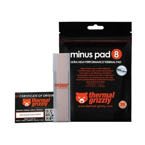Термопрокладка Thermal Grizzly Minus Pad 8,8 Вт/мК 12х2 см 0,5 мм (TG-MP8-120-20-05-1R) - фото 3 Термопрокладка Thermal Grizzly Minus Pad 8,8 Вт/мК 12х2 см 0,5 мм (TG-MP8-120-20-05-1R) - фото 3