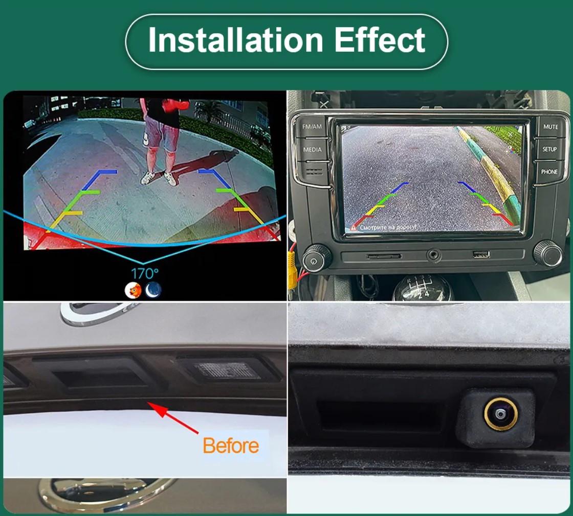 Камера GreenYi-AHD8032 VW Audi Skoda FULL HD штатная в ручку багажника с кнопкой 175° 1920x1080 - фото 6 Камера GreenYi-AHD8032 VW Audi Skoda FULL HD штатная в ручку багажника с кнопкой 175° 1920x1080 - фото 6