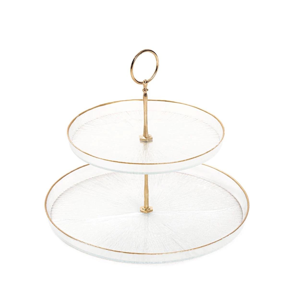 Блюдо сервировочное двухъярусное Homla MONZE 21/28 см Прозрачный (217720) - фото 2 Блюдо сервировочное двухъярусное Homla MONZE 21/28 см Прозрачный (217720) - фото 2