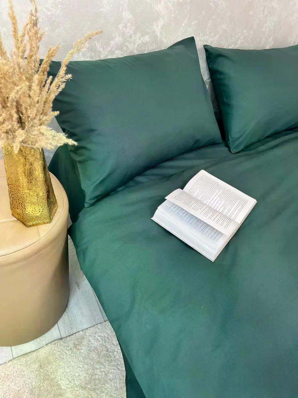 Комплект постельного белья семейный хлопок 150х210 см наволочка 2х50х70/70х70 см Изумрудный (П4К-Post-rus-0035-04) - фото 2