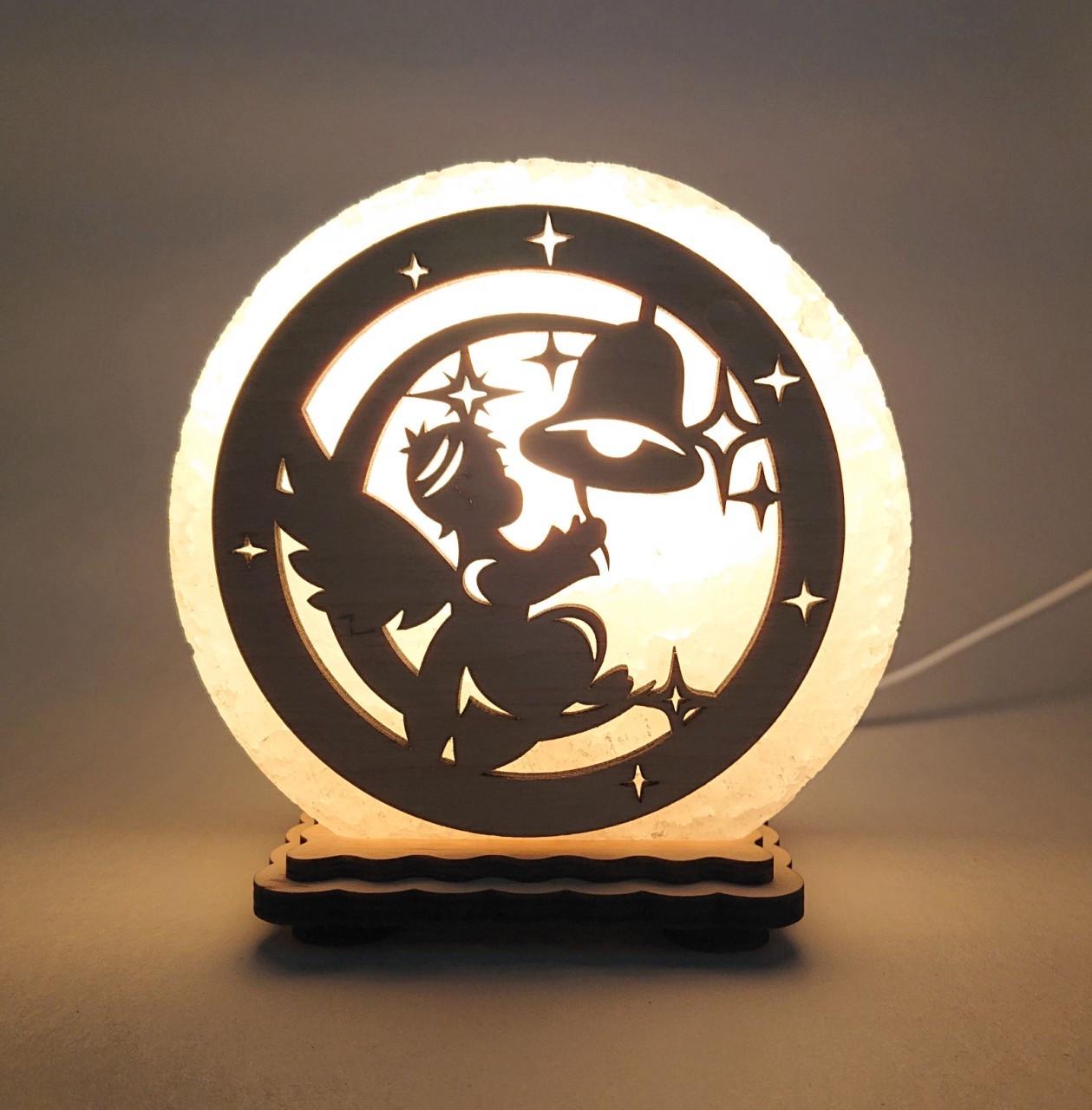 Соляной светильник Ангел с колокольчиком (KM-00002-y)