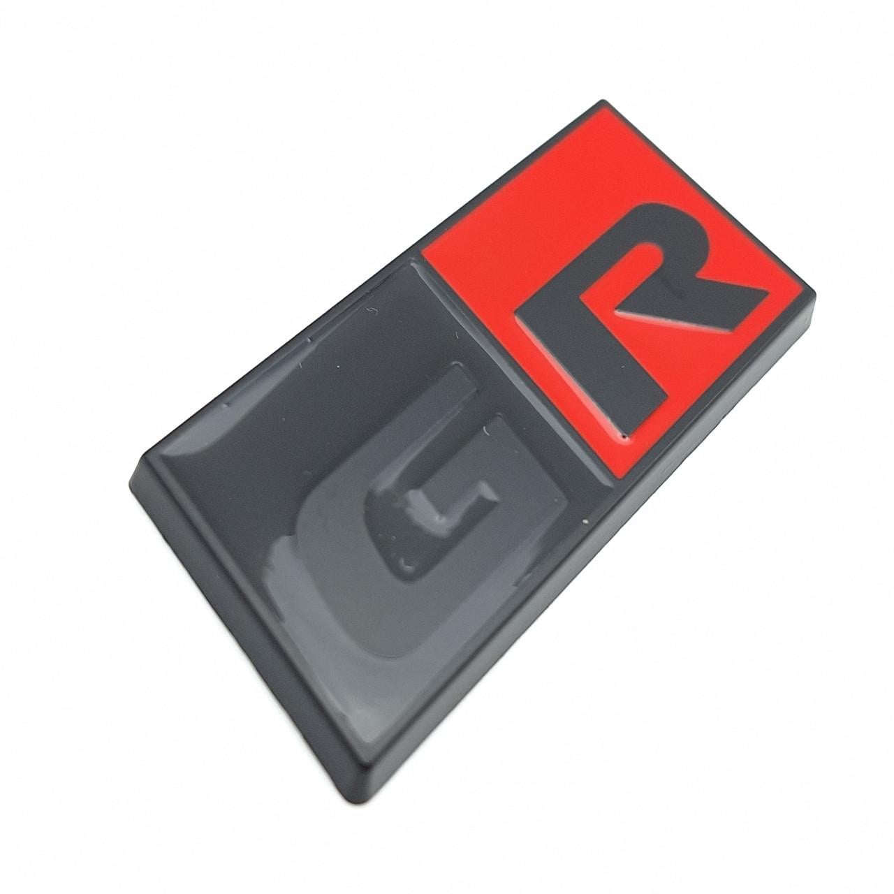 Эмблема плашка GR Toyota Gazoo Racing металл 7,5х2,9 см Черный/Красный (2458474419)
