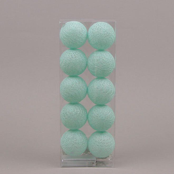 Гирлянда Flora Хлопковые шарики D 6 см Изумрудный (8997)