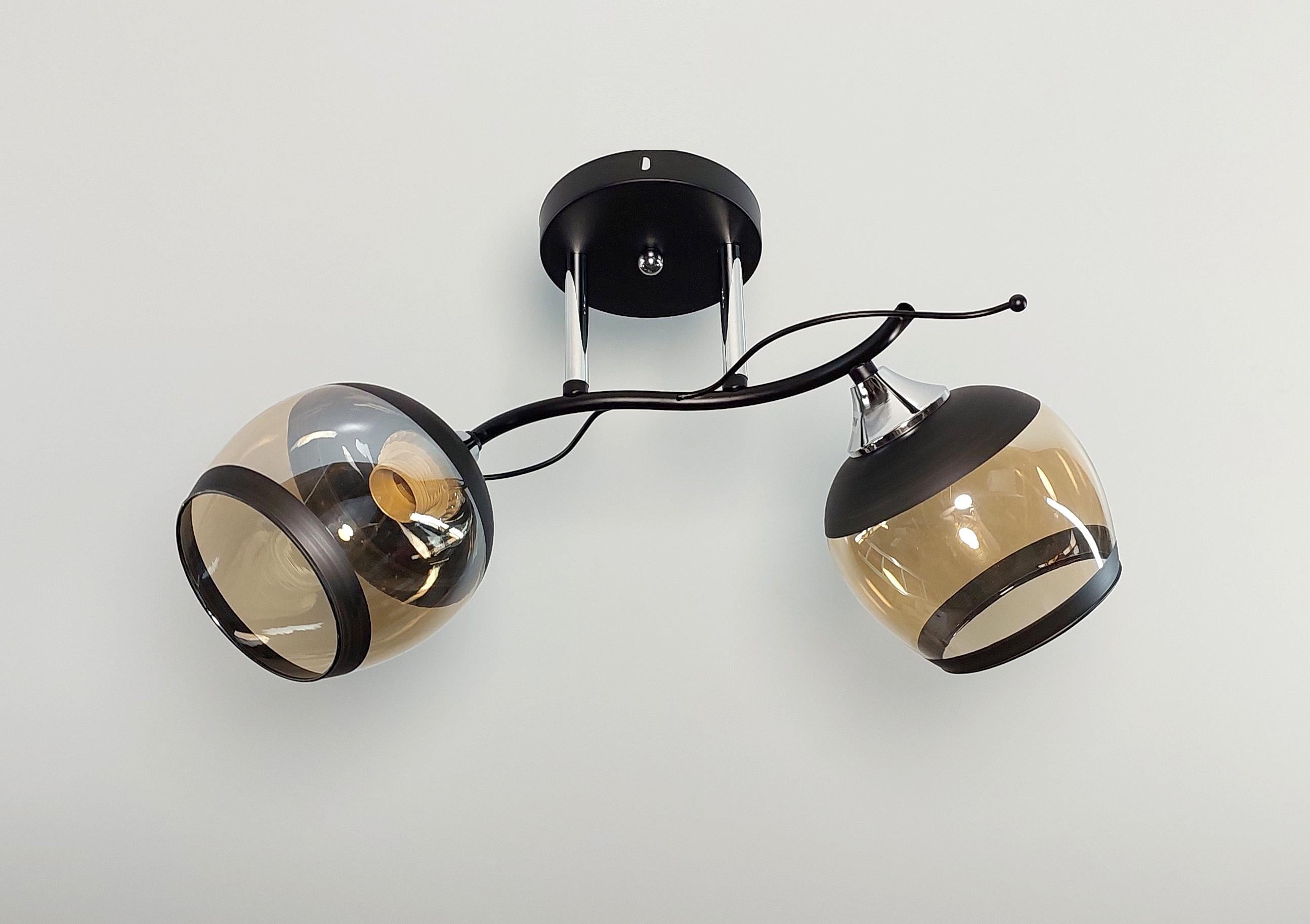 Люстра потолочная 5054/В/2 на 2 плафона Черный