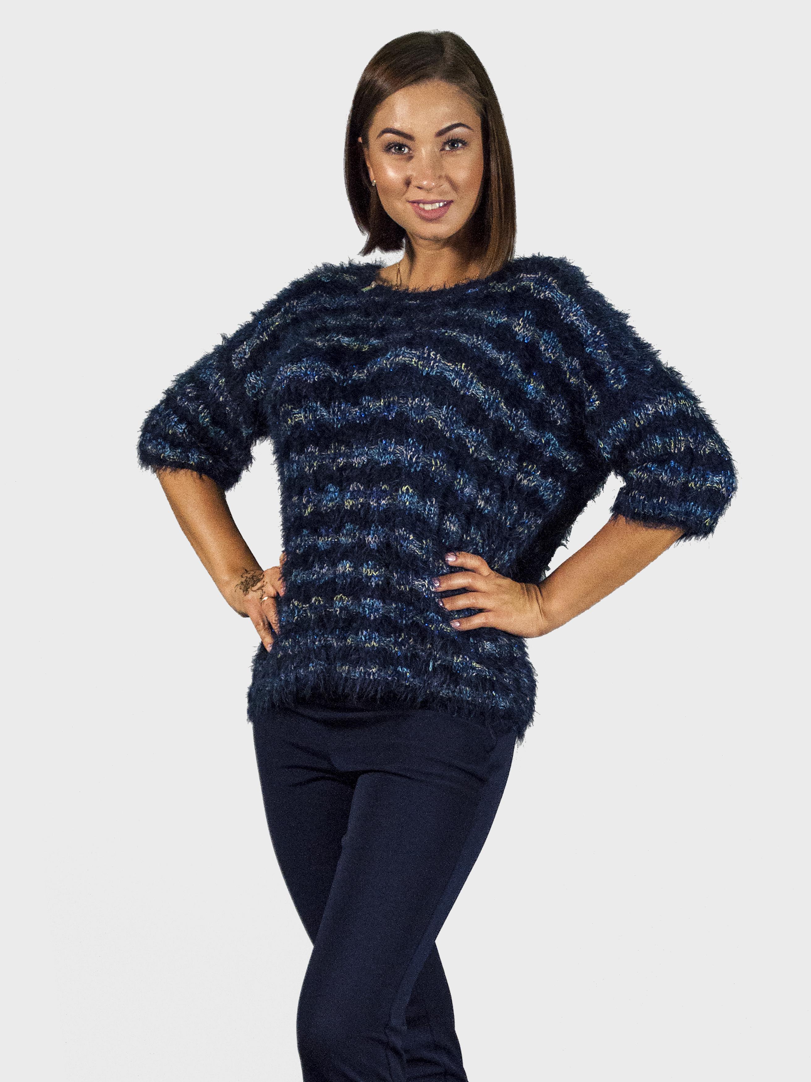 Свитер женский демисезонный Forza Viva FV-5540090 Трава р. 42 Синий (17852153) - фото 4