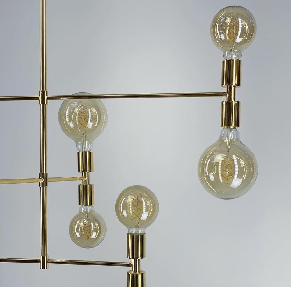 Світильник каскадний без плафонів на 12 патронів Золотий (Y 8861 X-12) - фото 7 Світильник каскадний без плафонів на 12 патронів Золотий (Y 8861 X-12) - фото 7