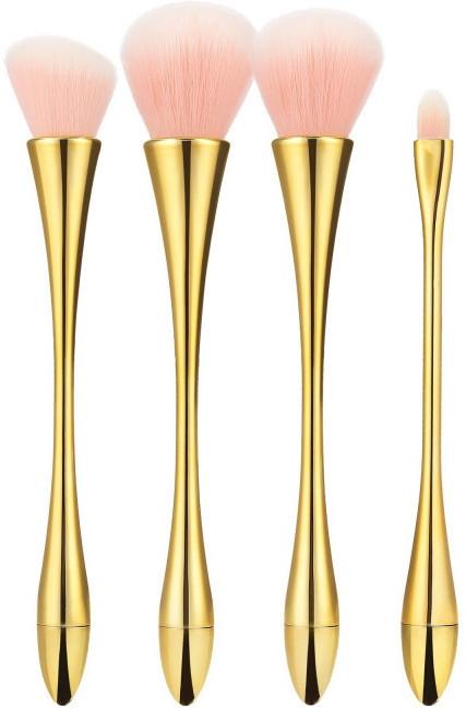 Набір професійних пензлів для макіяжу Mimo Makeup Brush Golden 4 шт. (1533686071)