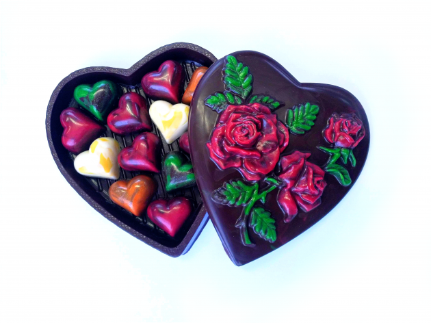 Подарочный набор сладостей Шоколадное сердце 470 г (288) - фото 2 Подарочный набор сладостей Шоколадное сердце 470 г (288) - фото 2